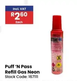 Africa Cash and Carry Puff 'N Pass Refill Gas Neon offer