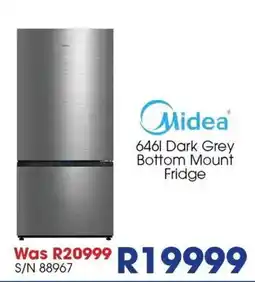 Hirsch's Midea 646l Dark Grey Bottom Mount Fridge offer