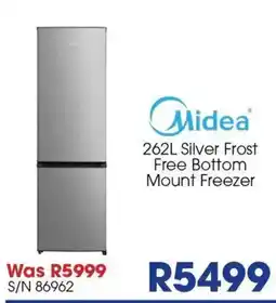 Hirsch's Midea 262L Silver Frost Free Bottom Mount Freezer offer