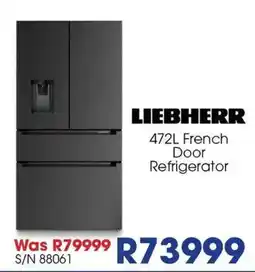 Hirsch's LIEBHERR 472L French Door Refrigerator offer