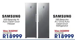Hirsch's SAMSUNG 323l Bespoke AI Auto Open Door Freezer offer