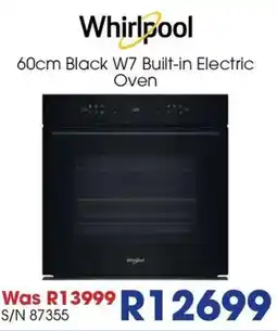 Hirsch's Whirlpool 60cm Black W7 Built-in Electric Oven offer