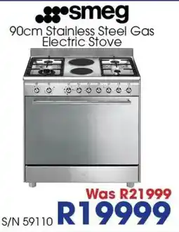 Hirsch's smeg 90cm Stainless Steel Gas Electric Stove offer