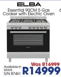 Hirsch's ELBA Essential 90CM 5 Gas Cooker with Electric Oven offer