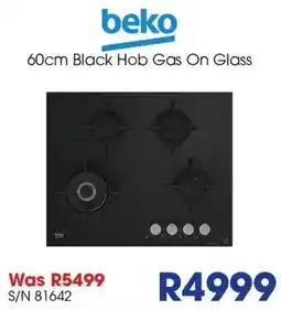 Hirsch's beko 60cm Black Hob Gas On Glass offer