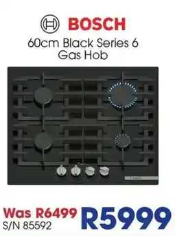 Hirsch's BOSCH 60cm Black Series 6 Gas Hob offer