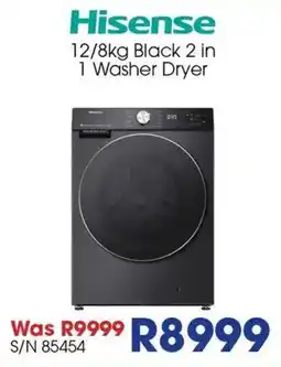 Hirsch's Hisense 12/8kg Black 2 in 1 Washer Dryer offer