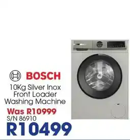 Hirsch's BOSCH 10Kg Silver Inox Front Loader Washing Machine offer