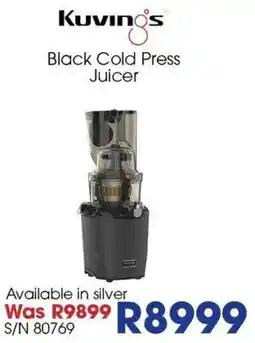 Hirsch's Kuvings Black Cold Press Juicer offer