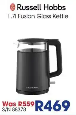 Hirsch's Russell Hobbs 1.7l Fusion Glass Kettle offer