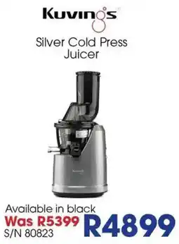 Hirsch's Kuvings Silver Cold Press Juicer offer