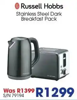 Hirsch's Russell Hobbs Stainless Steel Dark Breakfast Pack offer