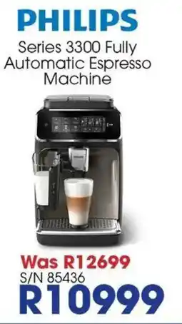 Hirsch's PHILIPS Series 3300 Fully Automatic Espresso Machine offer