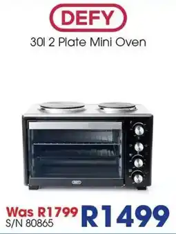 Hirsch's DEFY 30l 2 Plate Mini Oven offer