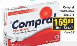 J&E Cash and Carry Compral Pain Tablets offer