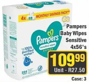 J&E Cash and Carry Pampers Baby Wipes Sensitive offer