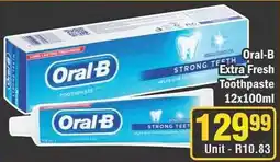 J&E Cash and Carry Oral-B Strong Teeth Extra Fresh Toothpaste offer