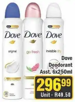 J&E Cash and Carry Dove Deodorant Assorted offer