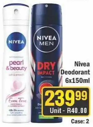 J&E Cash and Carry Nivea Deodorant offer