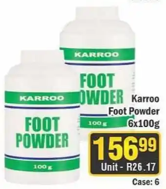 J&E Cash and Carry Karroo Foot Powder offer