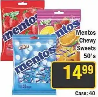 J&E Cash and Carry Mentos Chewy Sweets 50's offer