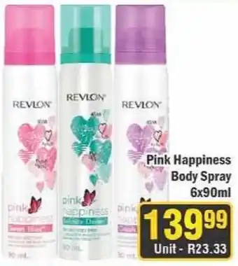 J&E Cash and Carry Revlon Pink Happiness Body Spray offer