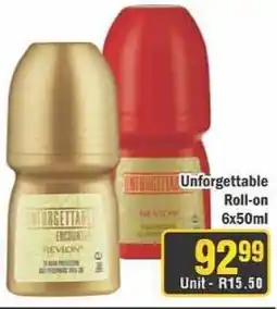 J&E Cash and Carry Revlon Unforgettable Roll-on offer