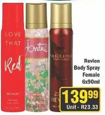 J&E Cash and Carry Revlon Body Spray Female offer