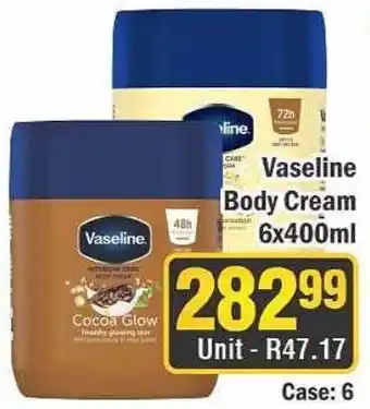 J&E Cash and Carry Vaseline Body Cream offer
