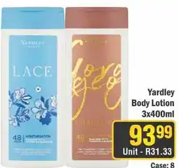 J&E Cash and Carry Yardley Body Lotion offer