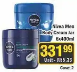 J&E Cash and Carry Nivea Men Body Cream Jar offer