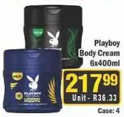 J&E Cash and Carry Playboy Body Cream offer