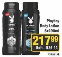 J&E Cash and Carry Playboy Body Lotion offer