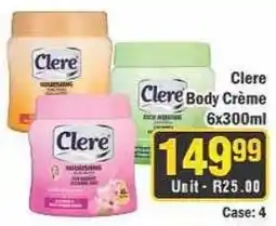 J&E Cash and Carry Clere Body Crème offer