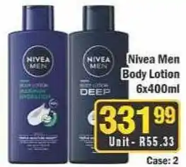 J&E Cash and Carry Nivea Men Body Lotion offer