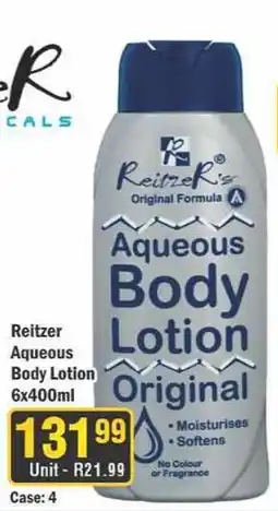 J&E Cash and Carry Reitzer Aqueous Body Lotion offer