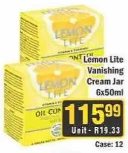 J&E Cash and Carry Lemon Lite Vanishing Cream Jar offer