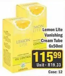 J&E Cash and Carry Lemon Lite Vanishing Cream Tube offer