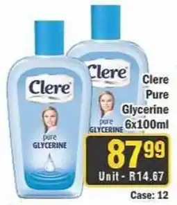 J&E Cash and Carry Clere Pure Glycerine offer