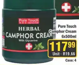 J&E Cash and Carry Pure Touch Herbal Camphor Cream offer