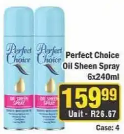 J&E Cash and Carry Perfect Choice Oil Sheen Spray offer
