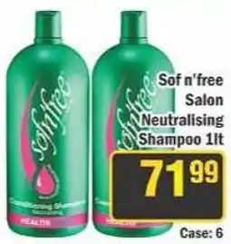 J&E Cash and Carry Sof'n'free Salon Neutralising Shampoo offer