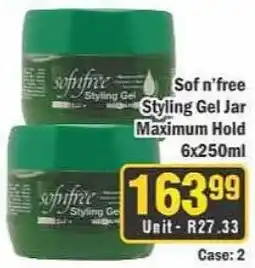 J&E Cash and Carry Sof n'free Styling Gel Jar offer