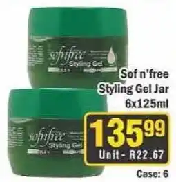 J&E Cash and Carry Sof n'free Styling Gel Jar offer