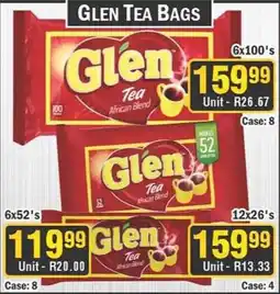 J&E Cash and Carry Glen Tea Bags offer