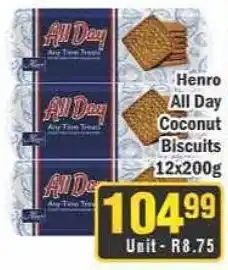 J&E Cash and Carry Henro All Day Coconut Biscuits offer