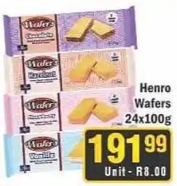 J&E Cash and Carry Henro Wafers offer