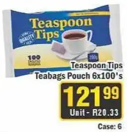 J&E Cash and Carry Teaspoon Tips Teabags Pouch offer