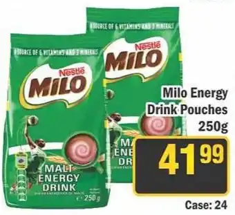 J&E Cash and Carry Milo Energy Drink Pouches offer
