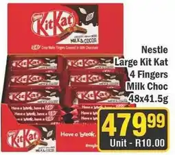 J&E Cash and Carry Large Kit Kat 4 Fingers Milk Choc offer